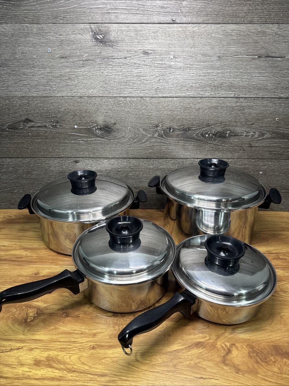 Townecraft Chefs Ware Cookware 8 Piece Set Multi Ply Core T304 Stainless Steel
